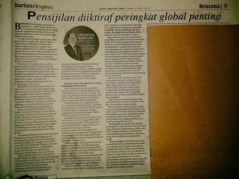 Pensijilan Diiktiraf Peringkat Global Penting